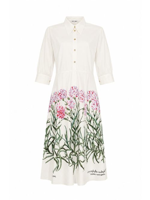 Abito camicia in cotone con stampa Herbarium ALBERTA FERRETTI | U0442 16541888